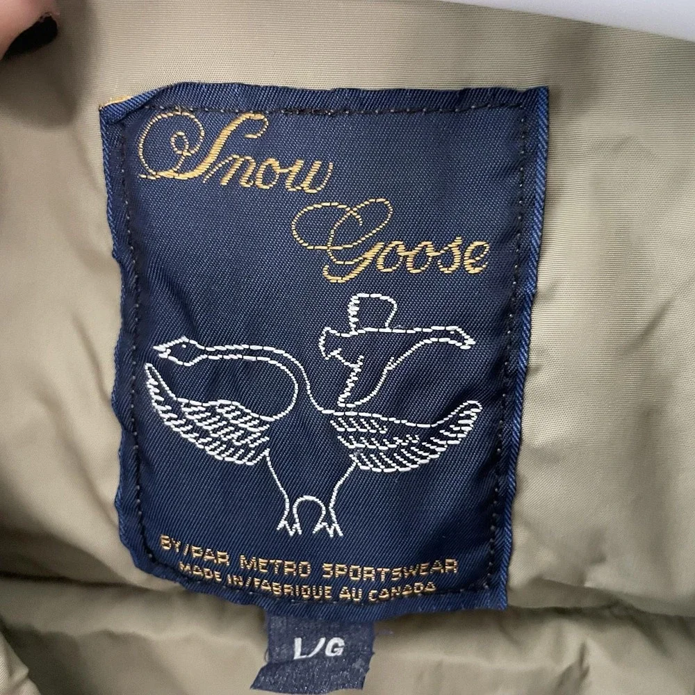 Vintage Snow Goose by Canada Goose Vest Mens Large Blue Down Puffer Canvas